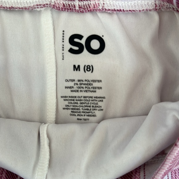 SO adaptive Girls Pink and White Pleated Skirt with built in white shorts size 8 - Picture 5 of 5